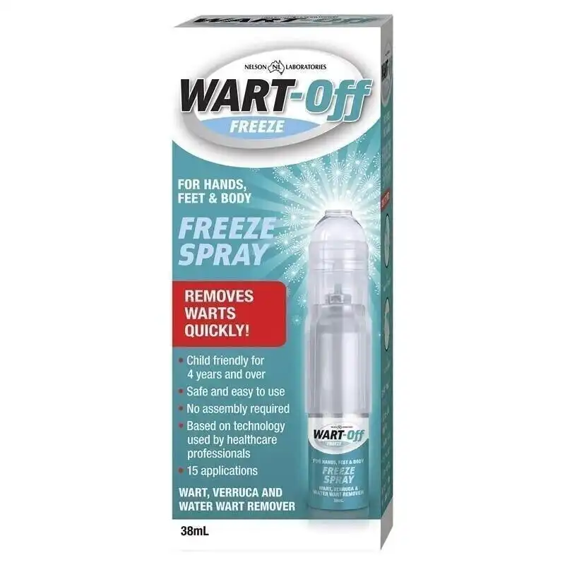 Wart-Off Freeze Spray 38mL Removes Warts Quickly for Hands, Feet & Body Best Prc