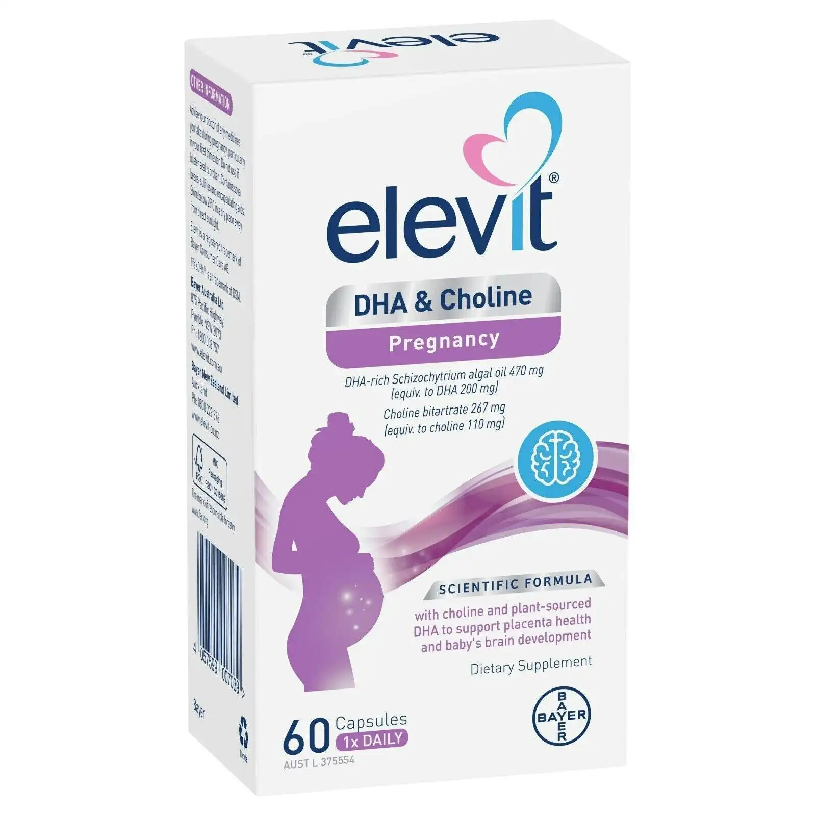 Bayer Elevit Dha & Choline Pregnancy  60 Capsules