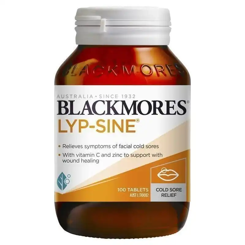 Blackmores Lyp-Sine Cold Sore Relief Vitamin 100 Tablets