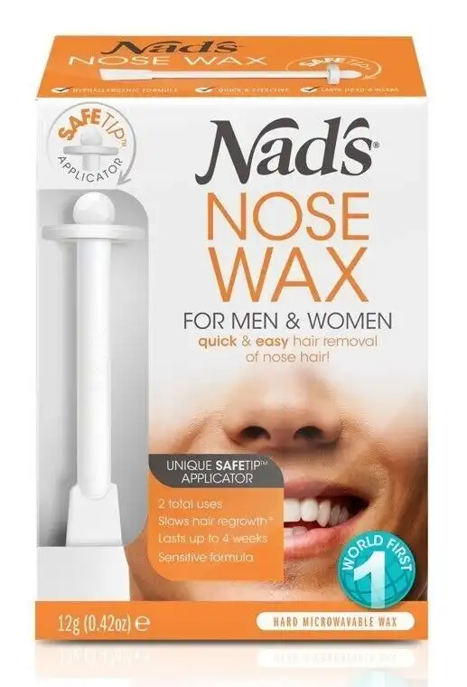 Nad's Nads Hair Removal Nose Wax Kit For Men & Women, Nose Waxing Kit, Nose Hair Remov