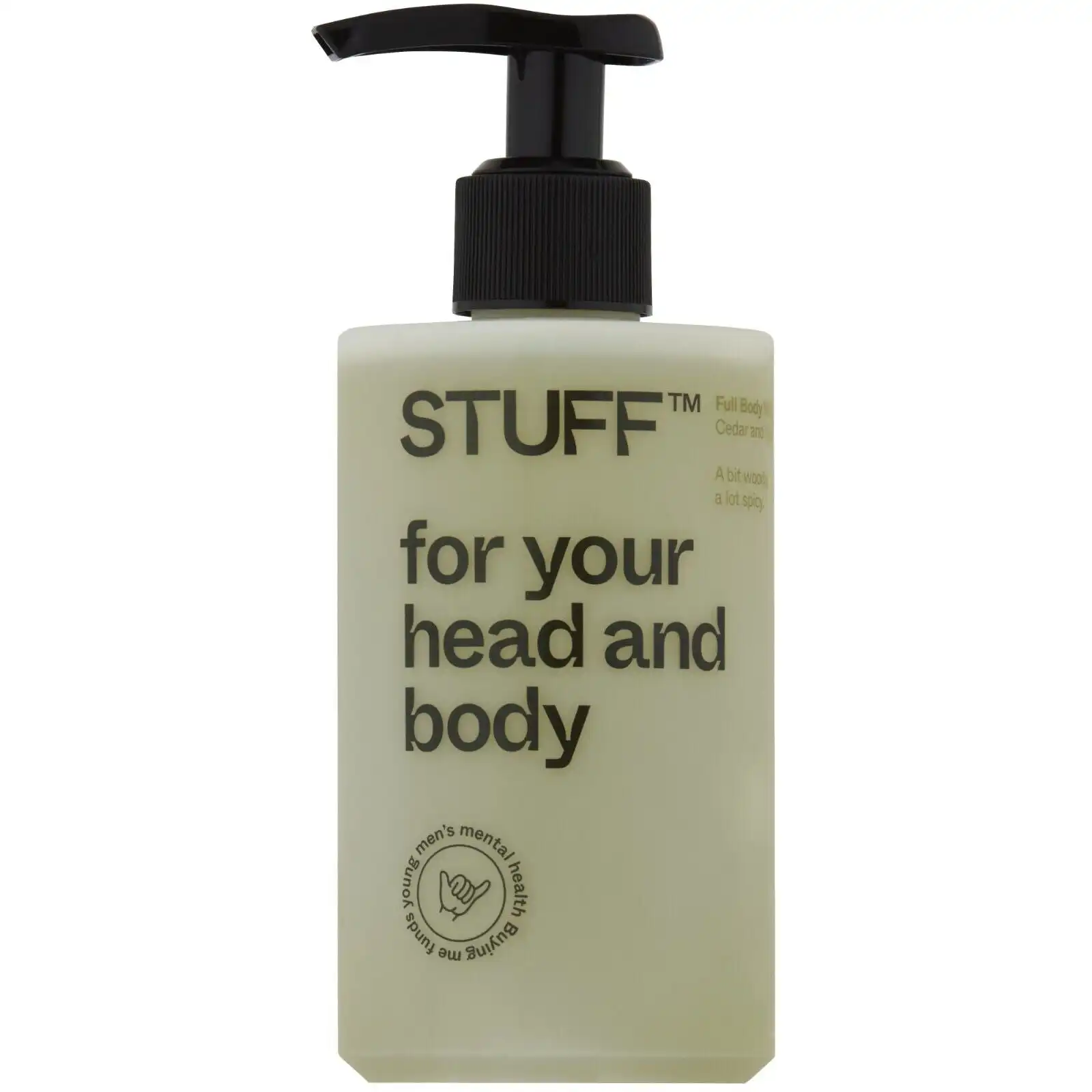 STUFF For Your Head & Body Shampoo And Body Wash Men's Cedar And Spice 450ml