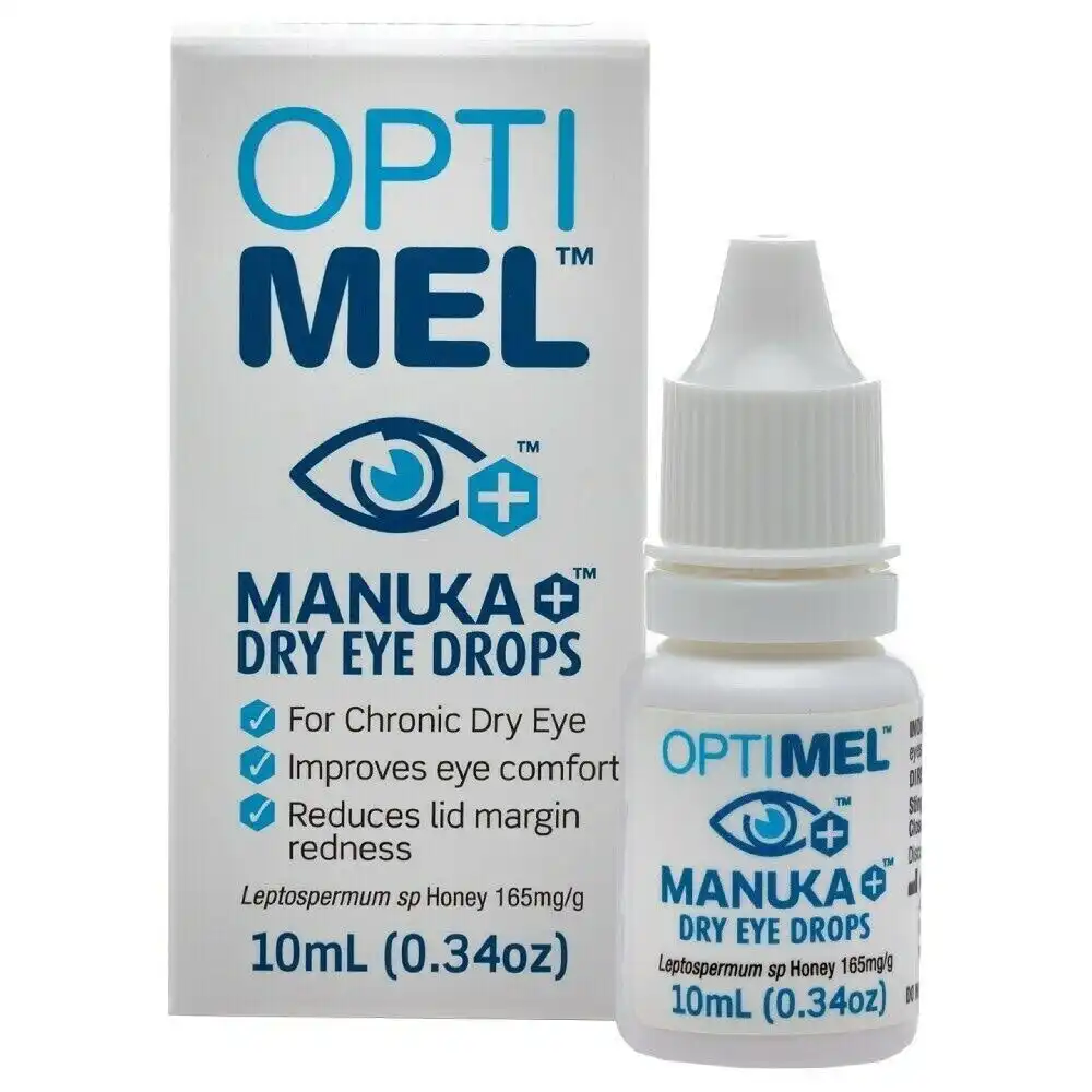 Optimel Manuka+ Dry Eye Drops 10mL Reduces Lid Margin Redness Eye Comfort