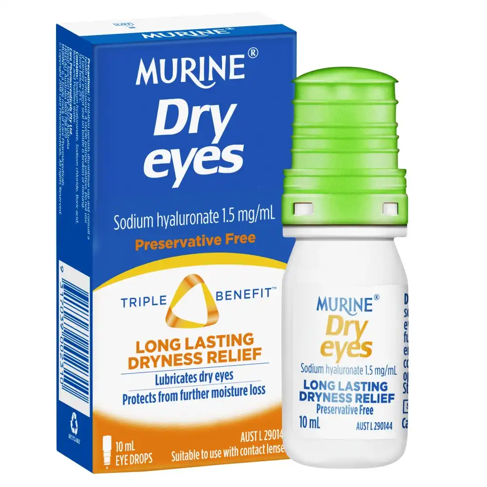 Murine Dry Eyes Eye Drops 10mL Long Lasting Dryness Relief Preservative Free