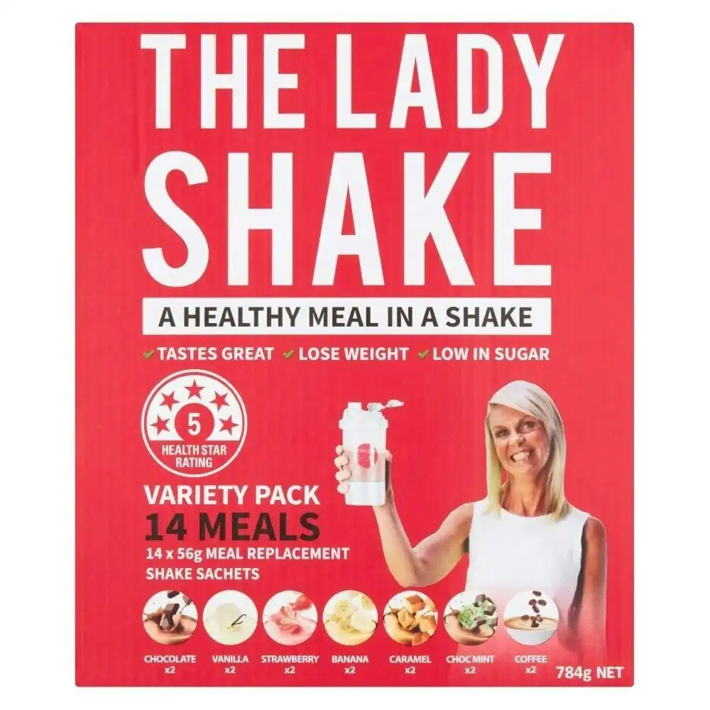 Cranky Health Pty Ltd The Lady Shake Variety Pack 56g X14 Sachets