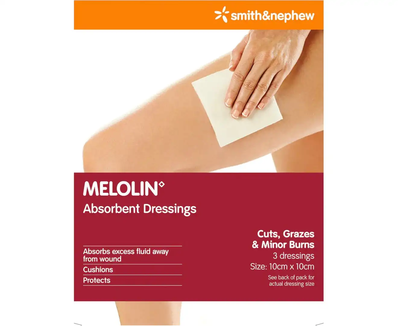 Melolin 10cm X 10cm Pack 3