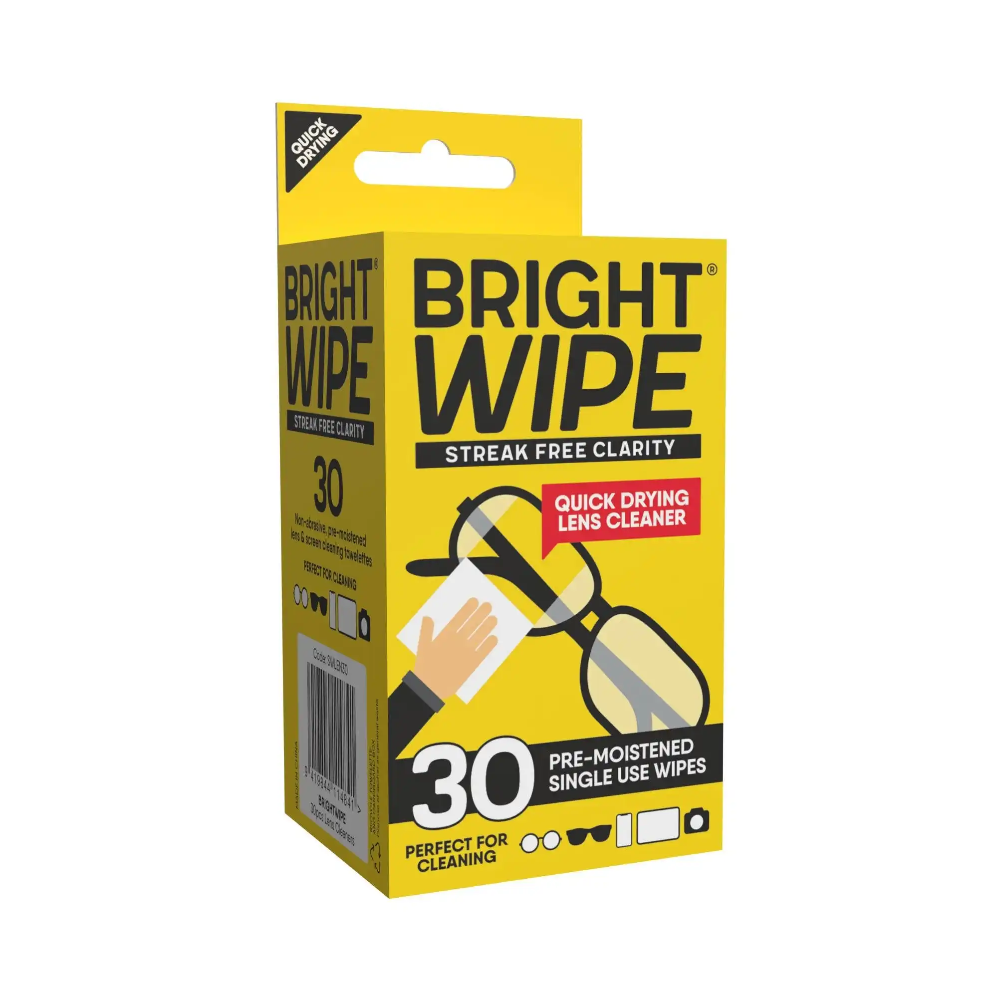 Bright Wipe Lens Wipes 30