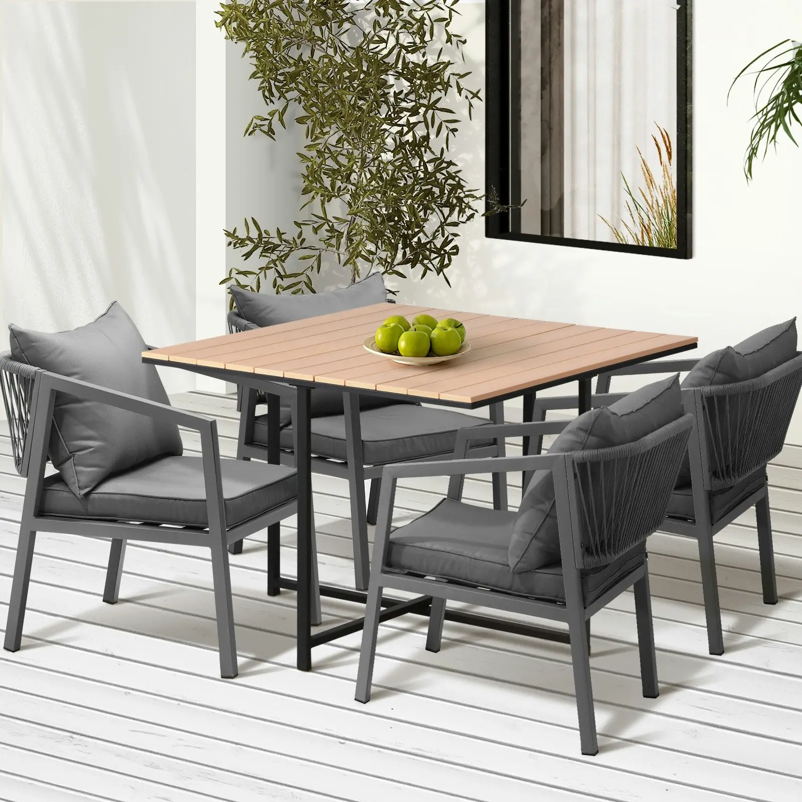 Livsip Seater Outdoor Dining Set Patio Furniture Garden Table - Main Image