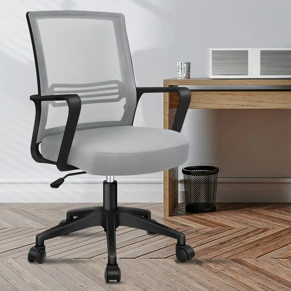 Alfordson Mesh Office Chair Mid Back Grey Black