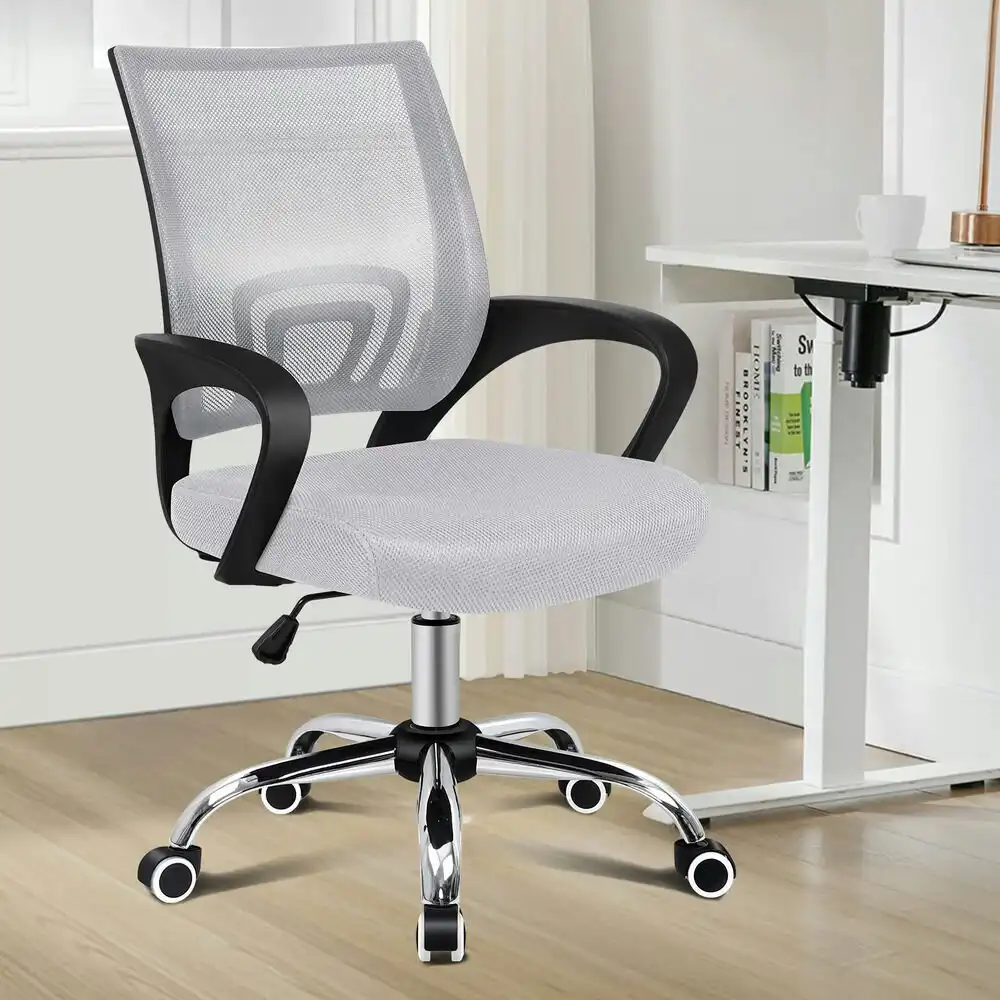 Alfordson Mesh Office Chair Mid Back Black Grey