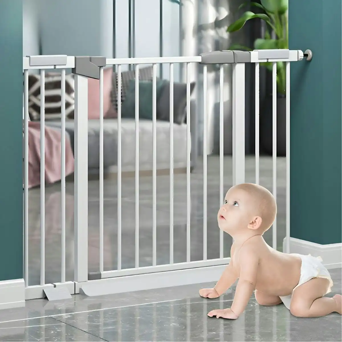 Toddly GuardMate Baby-Safe Adjustable Baby Safety Gate With Optional Extensions