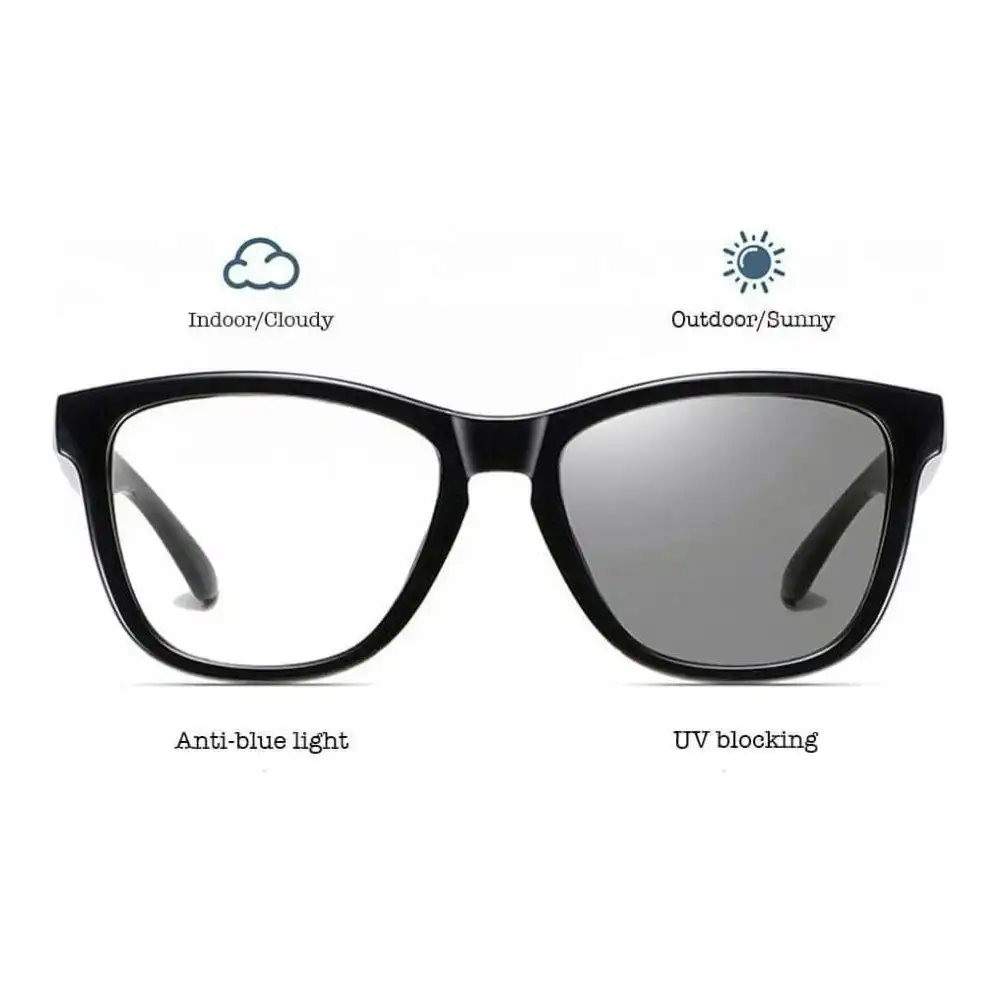 Zerpico Eyewear - Mood Wayfarer V2 Yin Anti Blue Light Gaming Glasses - Unisex Tr90 Polycarbonate Frame