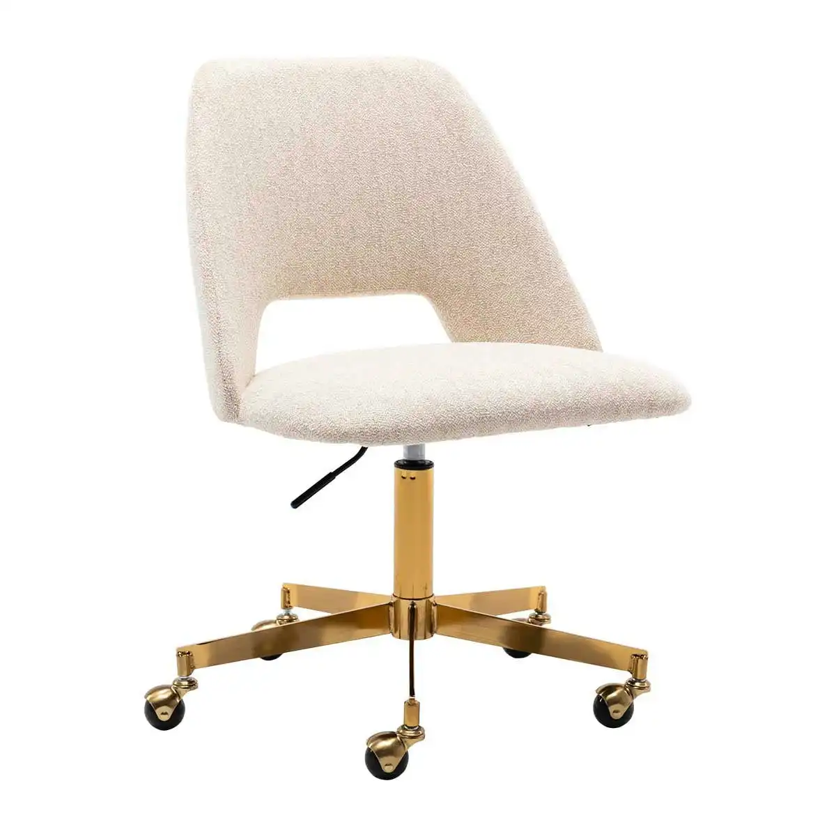 Belmont Fabric Office Chair (Brushed Gold, Cream)
