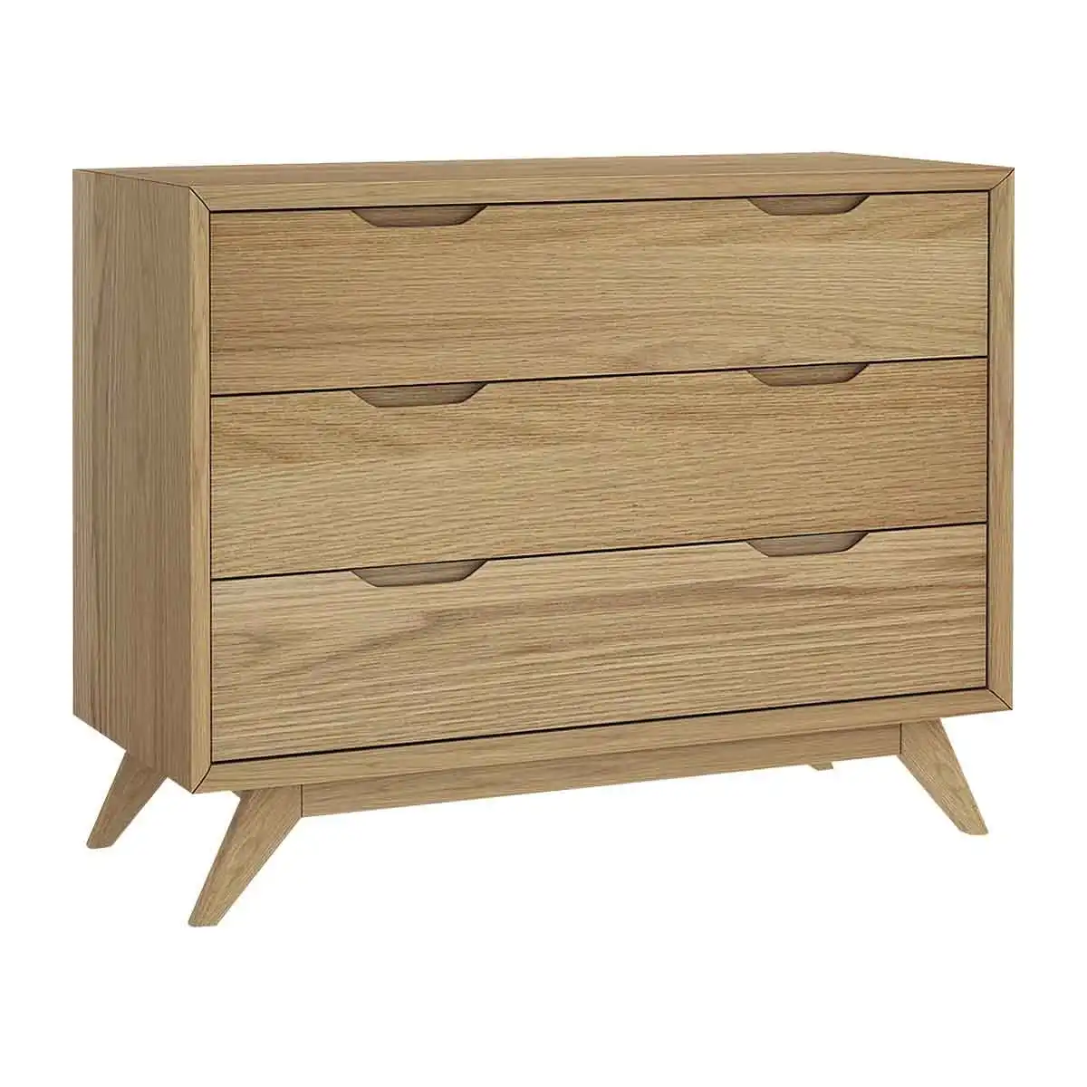 Jude Wide Chest Of 3 Drawers (Oak)