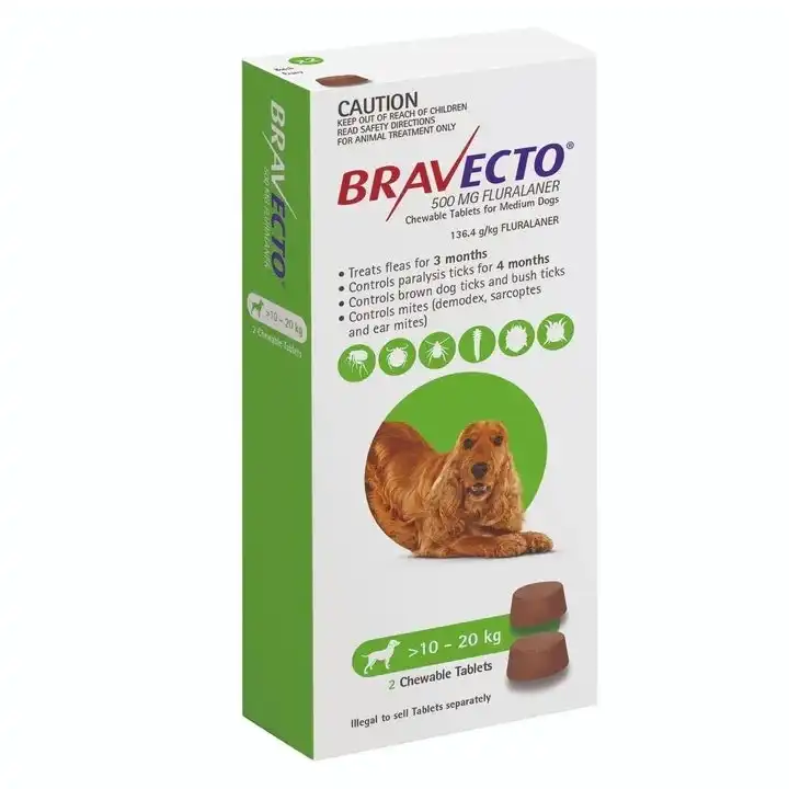 Bravecto Chews for Medium Dogs (Green)