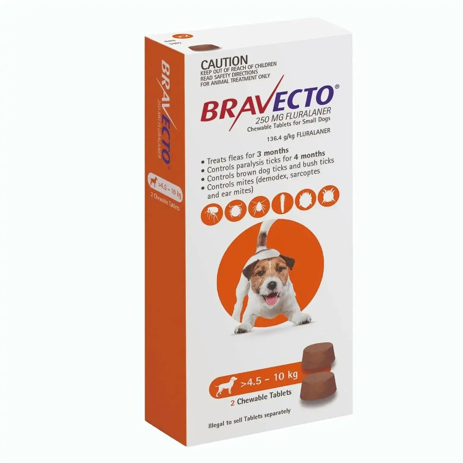 Bravecto Chews for Small Dogs (Orange)