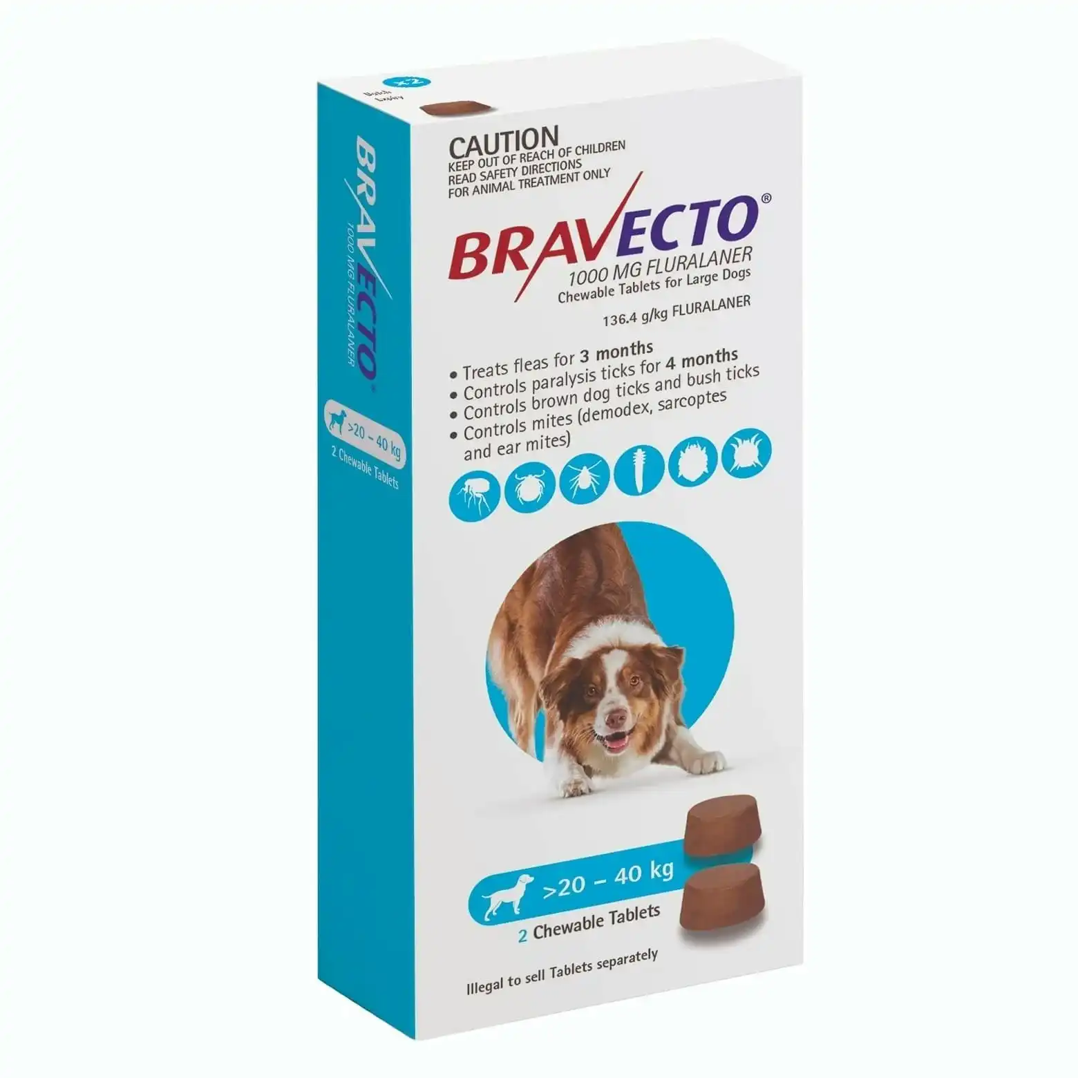 Bravecto Chews for Large Dogs (Blue)