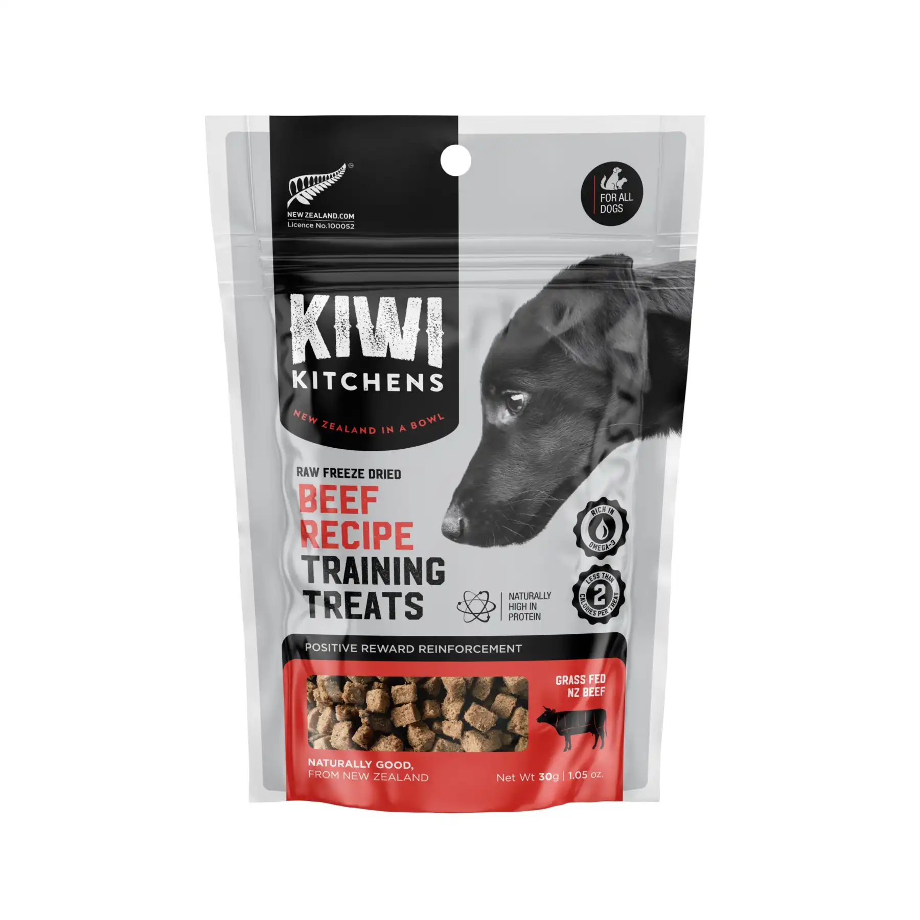 Kiwi Kitchens Freeze Dried Beef Dog Training Treats-30g