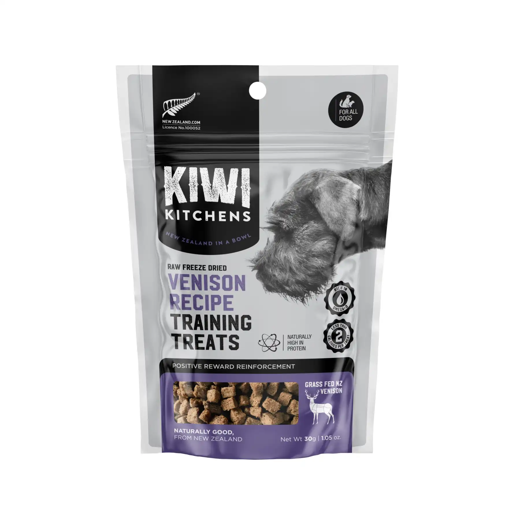 Kiwi Kitchens Freeze Dried Venison Dog Training Treats-30g
