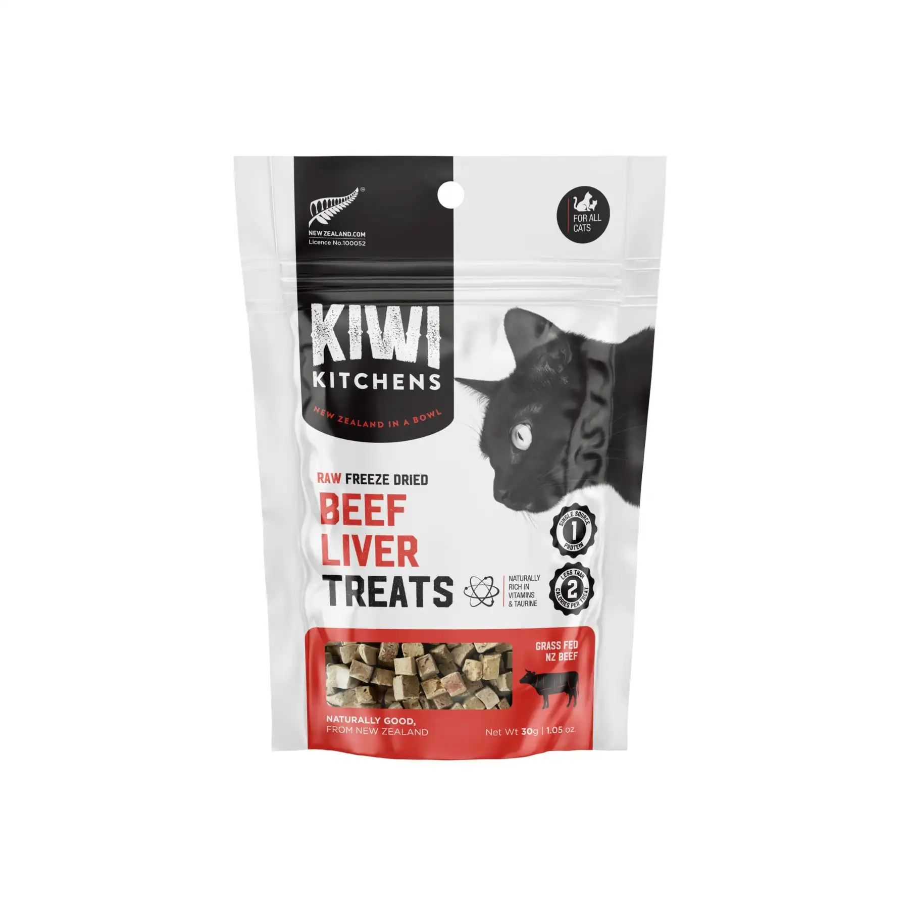 Kiwi Kitchens Freeze Dried Beef Liver Cat Treat - 30g