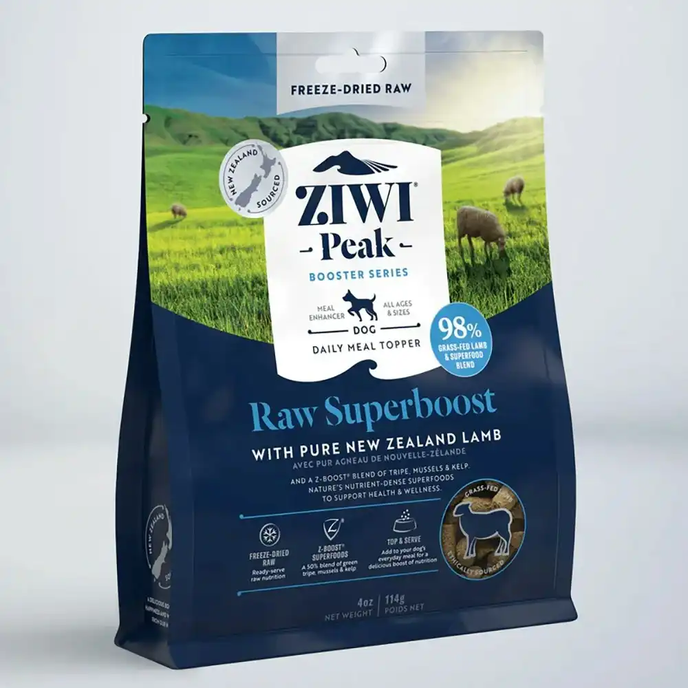 Ziwi Peak Raw Superboost Freeze-Dried Meal Topper For Dogs Lamb Recipe - 114g & 320g