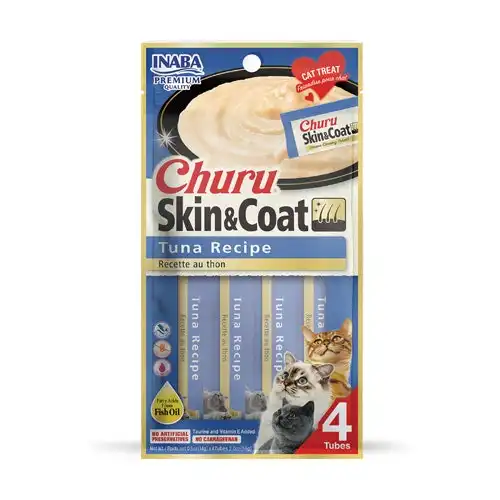 INABA Churu Skin and Coat Cat Treats - Tuna Recipe