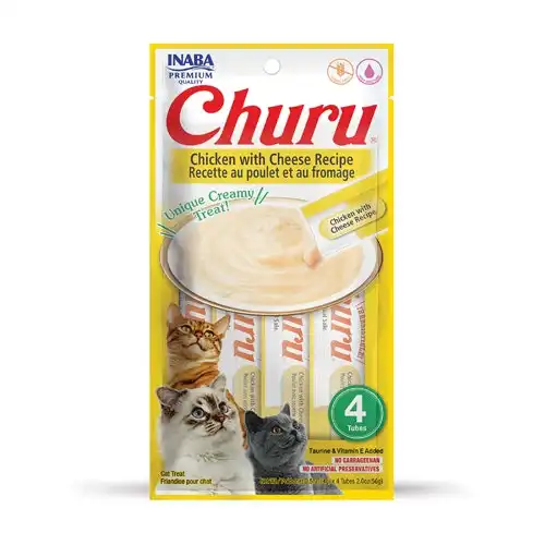INABA Churu Purée Cat Treats - Chicken with Cheese Purée