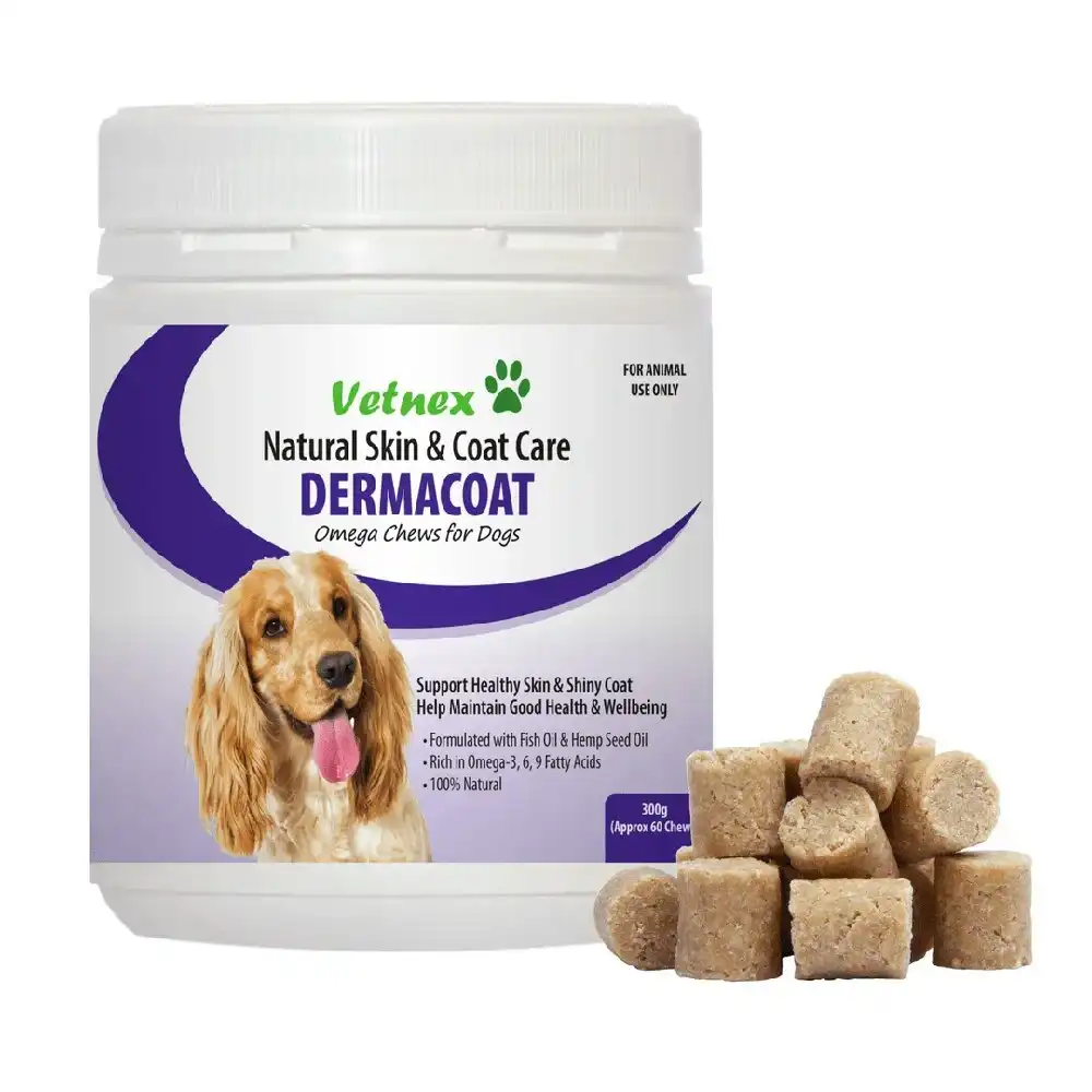 Vetnex Dermacoat Omega Chews For Dogs - 300g