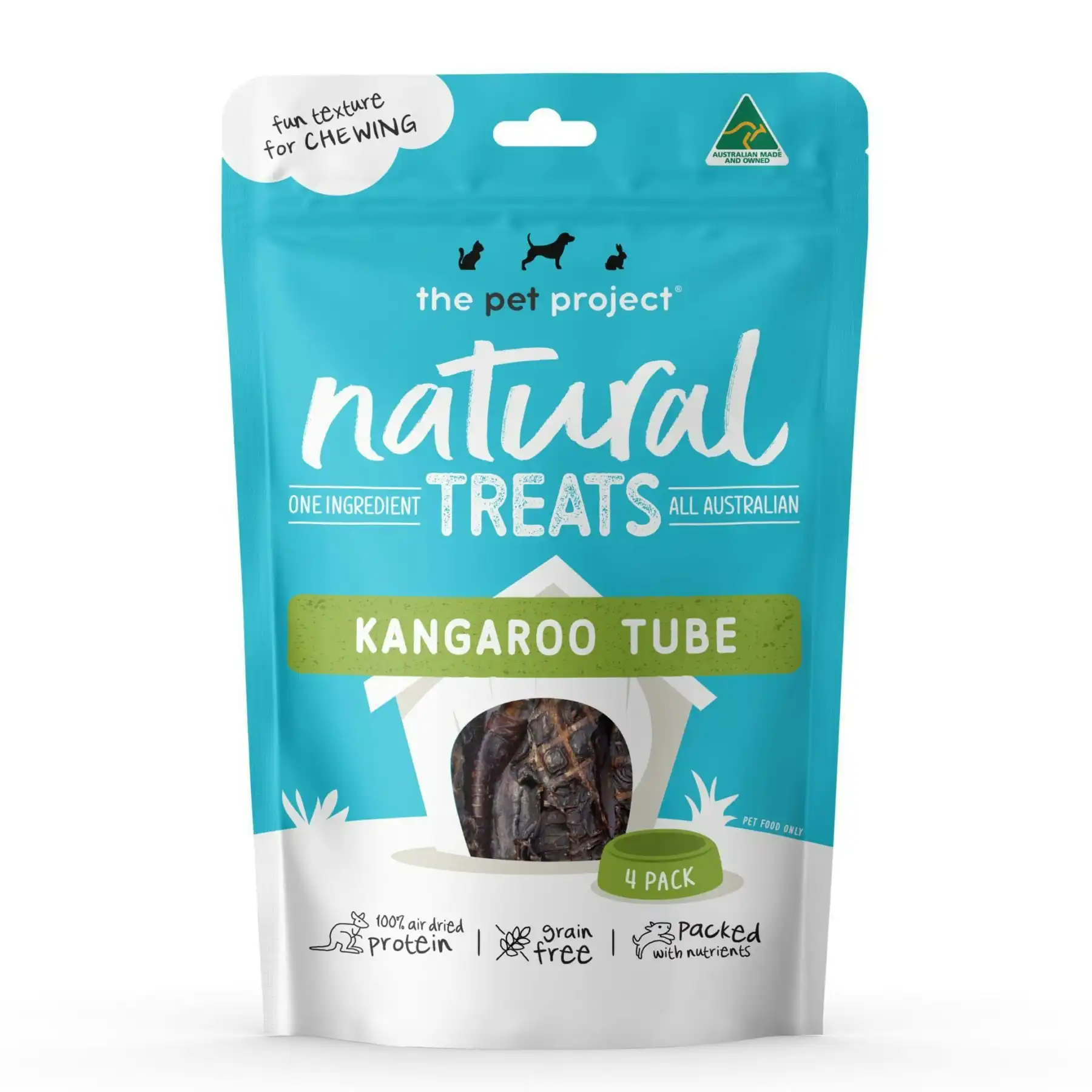 The Pet Project Dog Treats Kangaroo Tubes - 4 Pack
