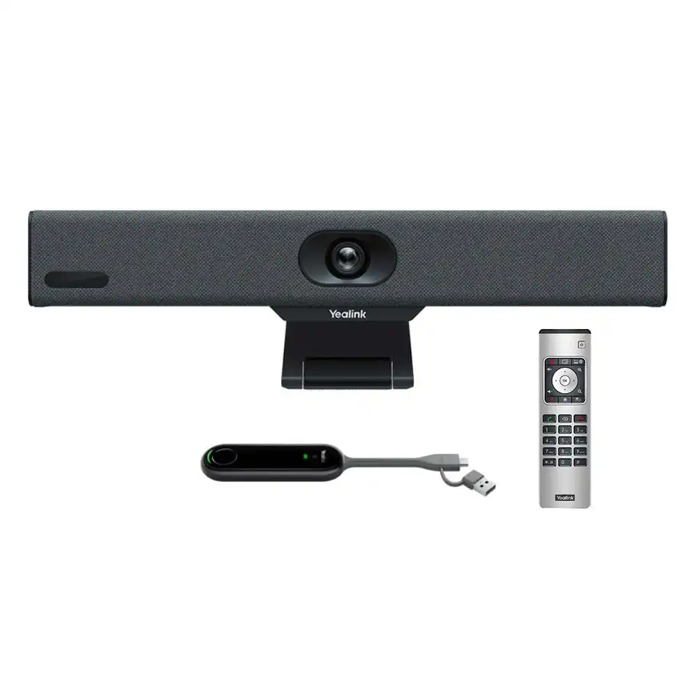 Yealink A10-015 Collaboration Bar for Huddle Rooms w/ VCR11 remote control and WPP30