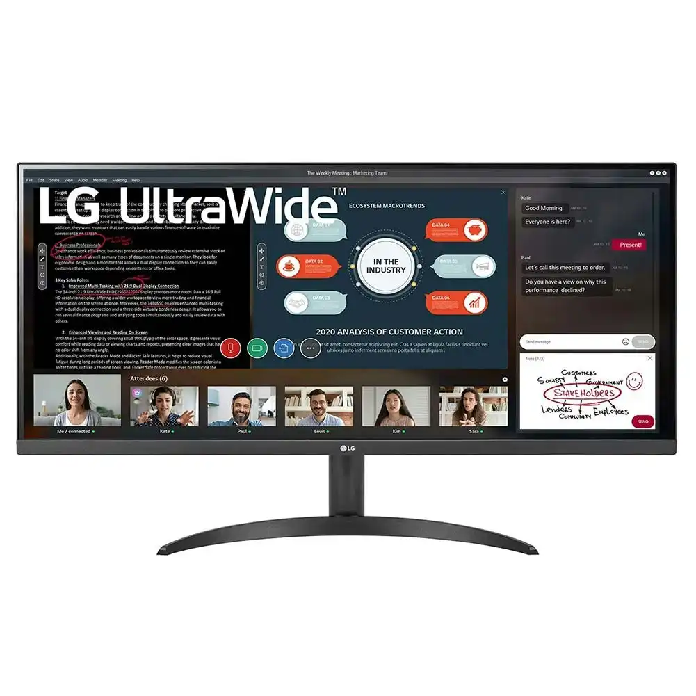 LG 34WP500-B 34in UltraWide FHD 75Hz HDR10 FreeSync IPS Monitor