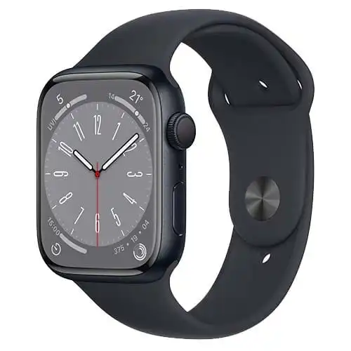 Apple Watch Series 8, GPS + Cellular 45mm Midnight Aluminium Case with Sport Band (Open Box Special)