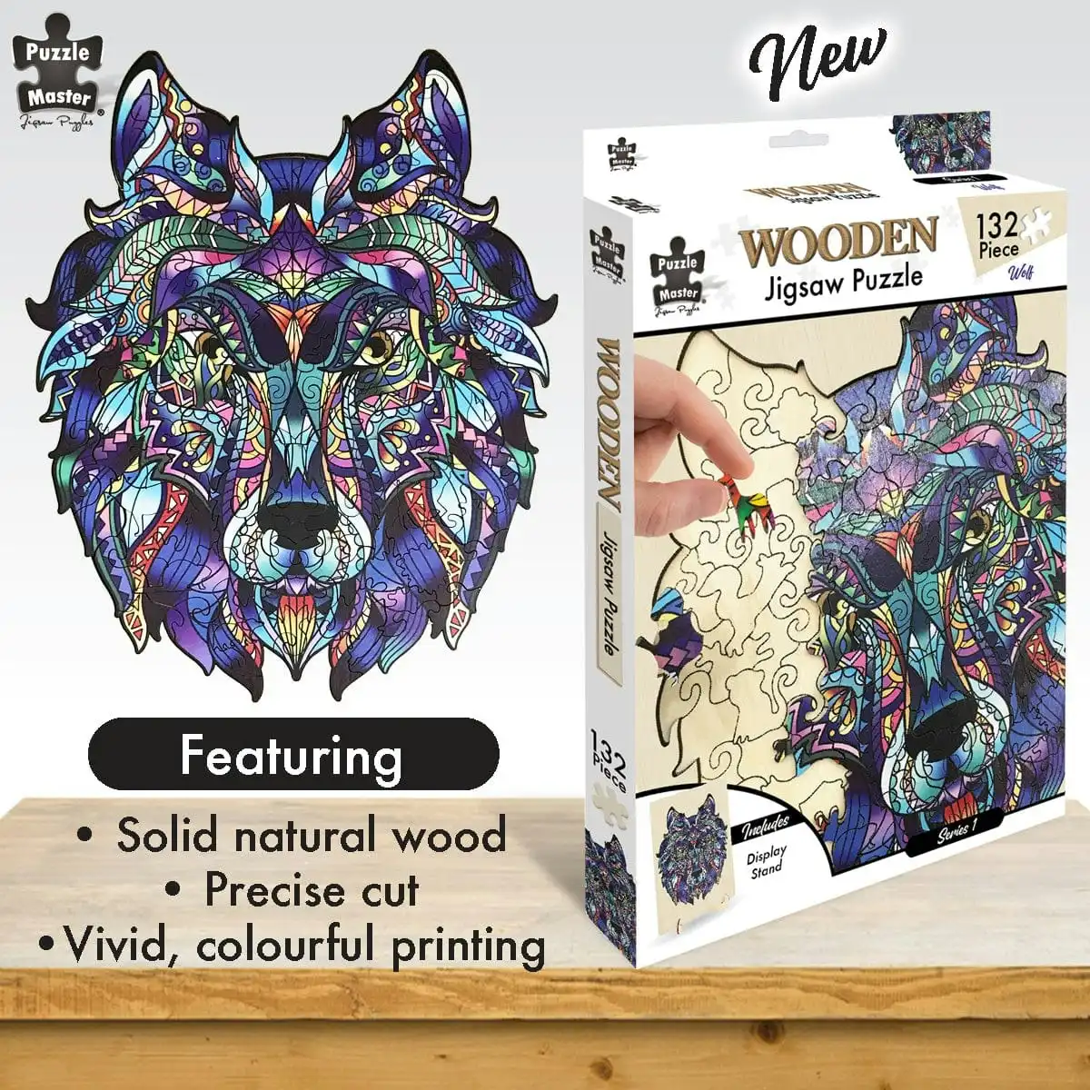 Wooden Puzzle Wolf