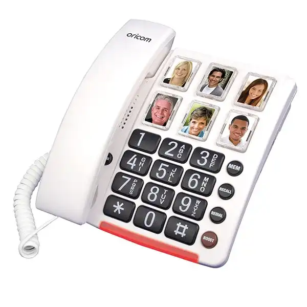 Oricom CARE80 Big Button Amplified Phone With Picture Photo Dialling