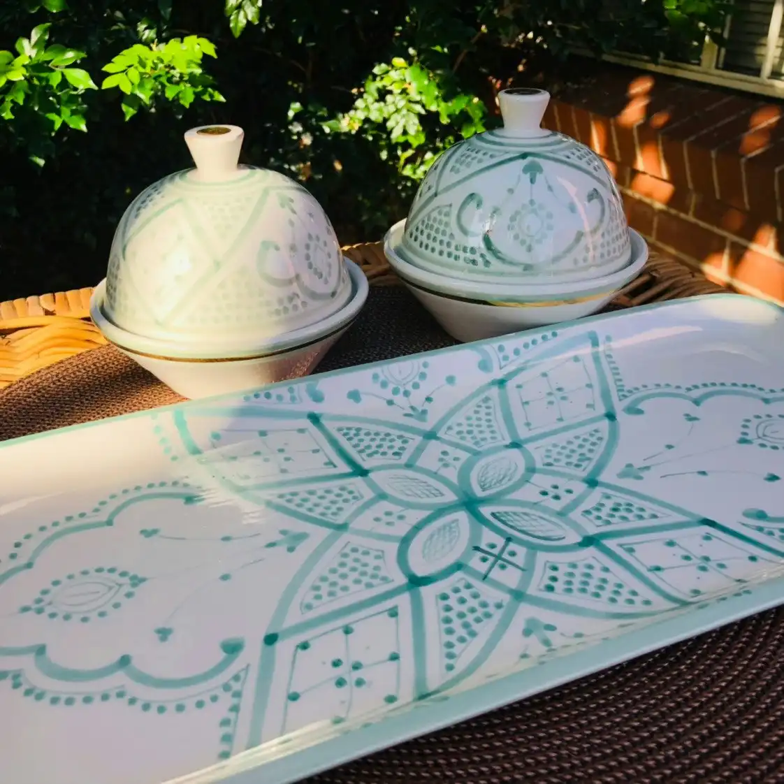 Zohi Interiors Pastel Safi Serving Plate in Mint