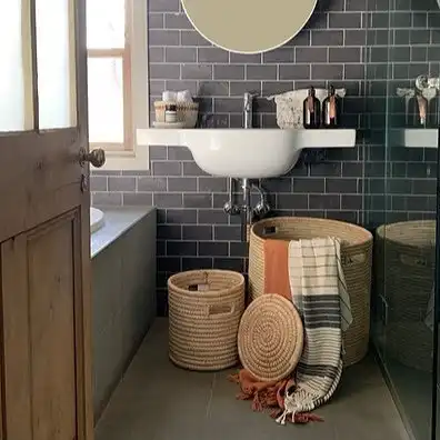 Driftwood House Ilala Palm Laundry/Multipurpose Basket with Lid - Large