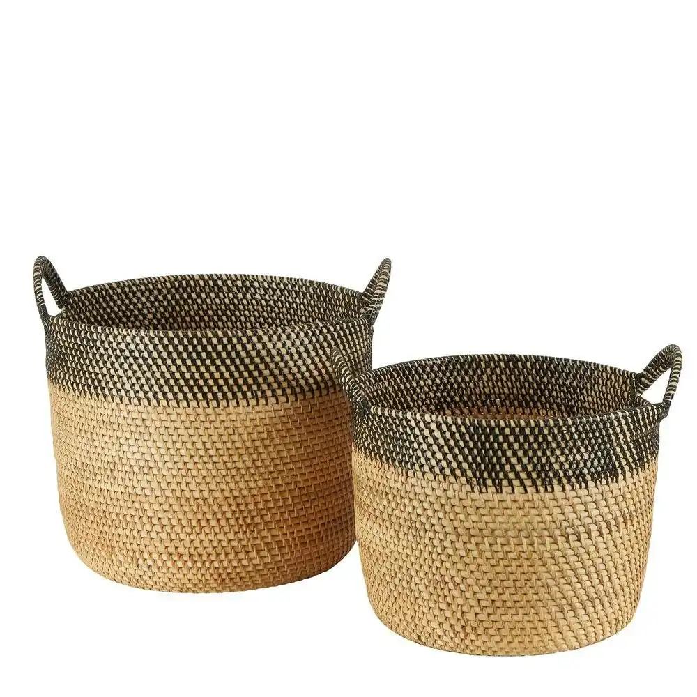 Zohi Interiors Raja Rattan Basket Set of Two