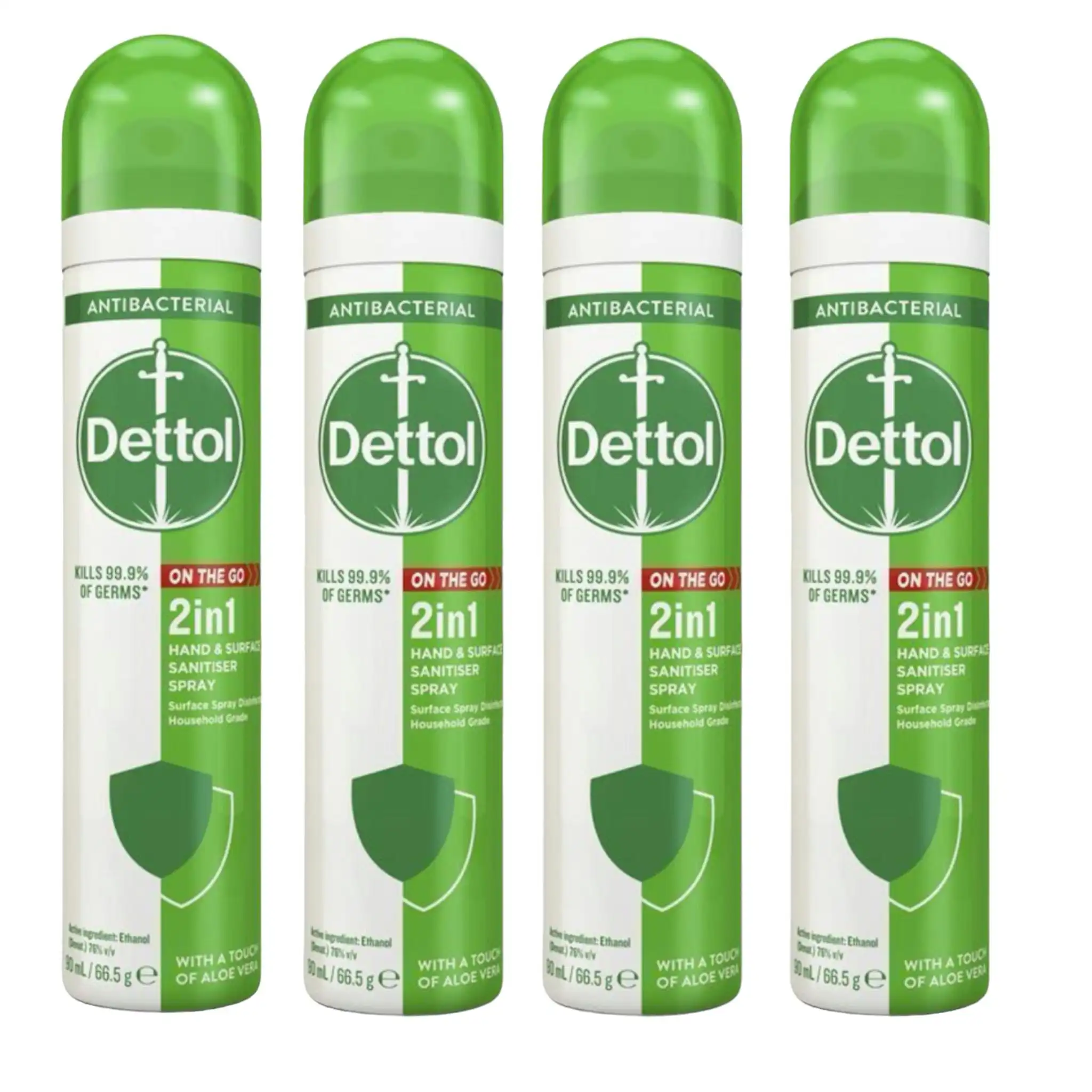 4 Pack Dettol Sanitizer Spray With Aloe Vera Extracts | 90mL