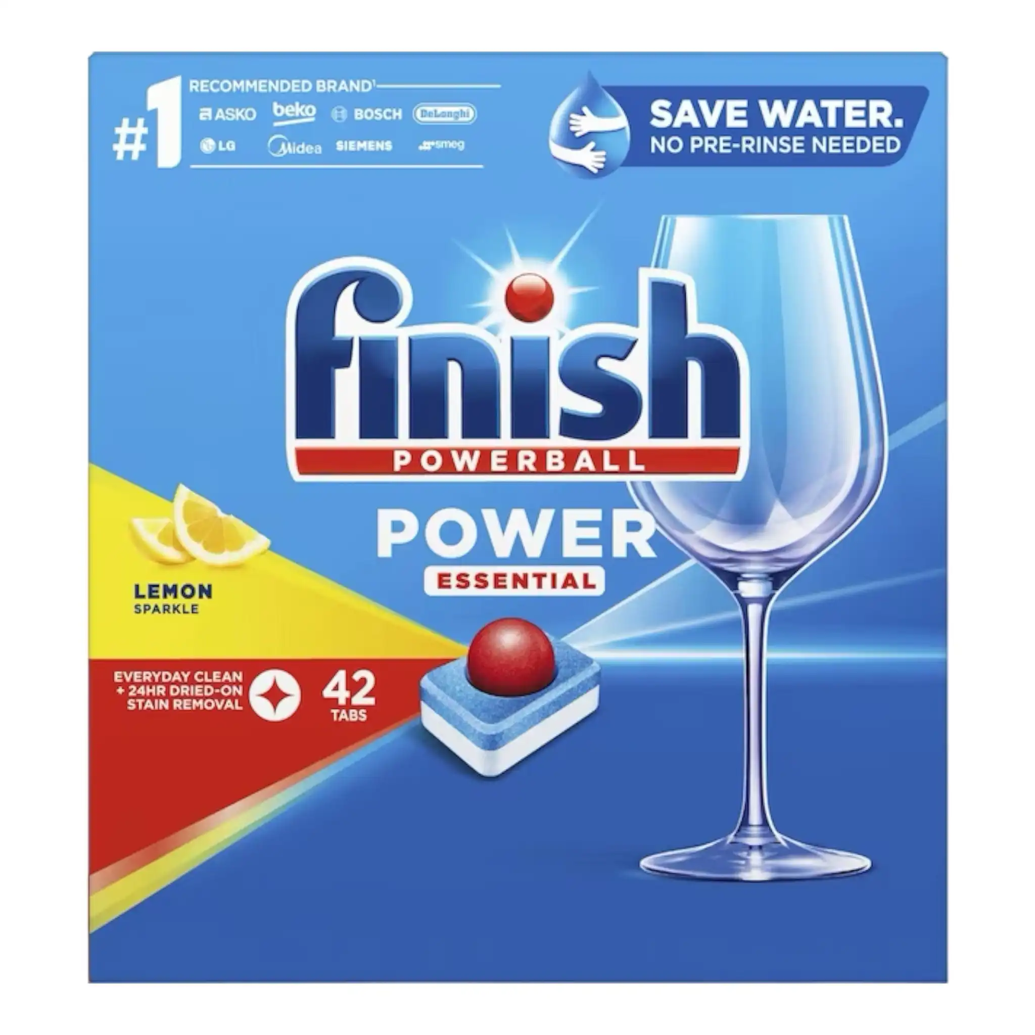 Finish Power Essential Dishwashing Tablets Lemon Sparkle 42 Tablets