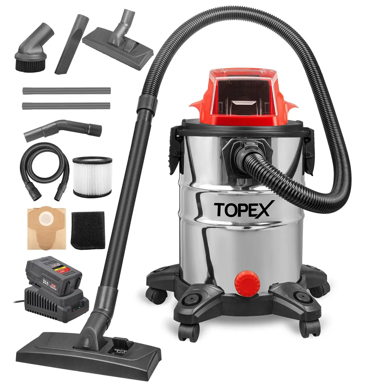 Topex 20V 25L Cordless Wet & Dry Vacuum Cleaner & Blower