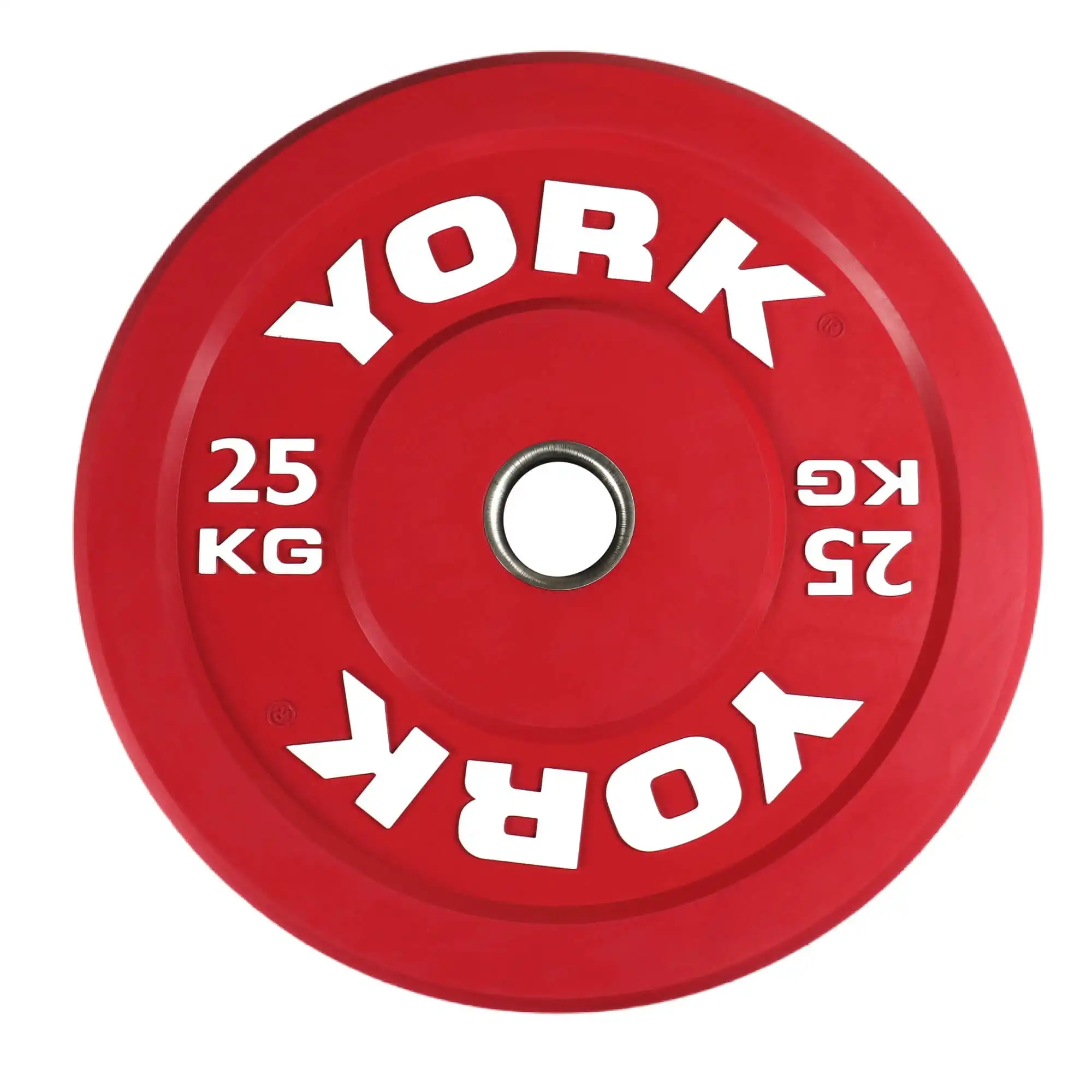 York Fitness 25KG Red Rubber bumper plate