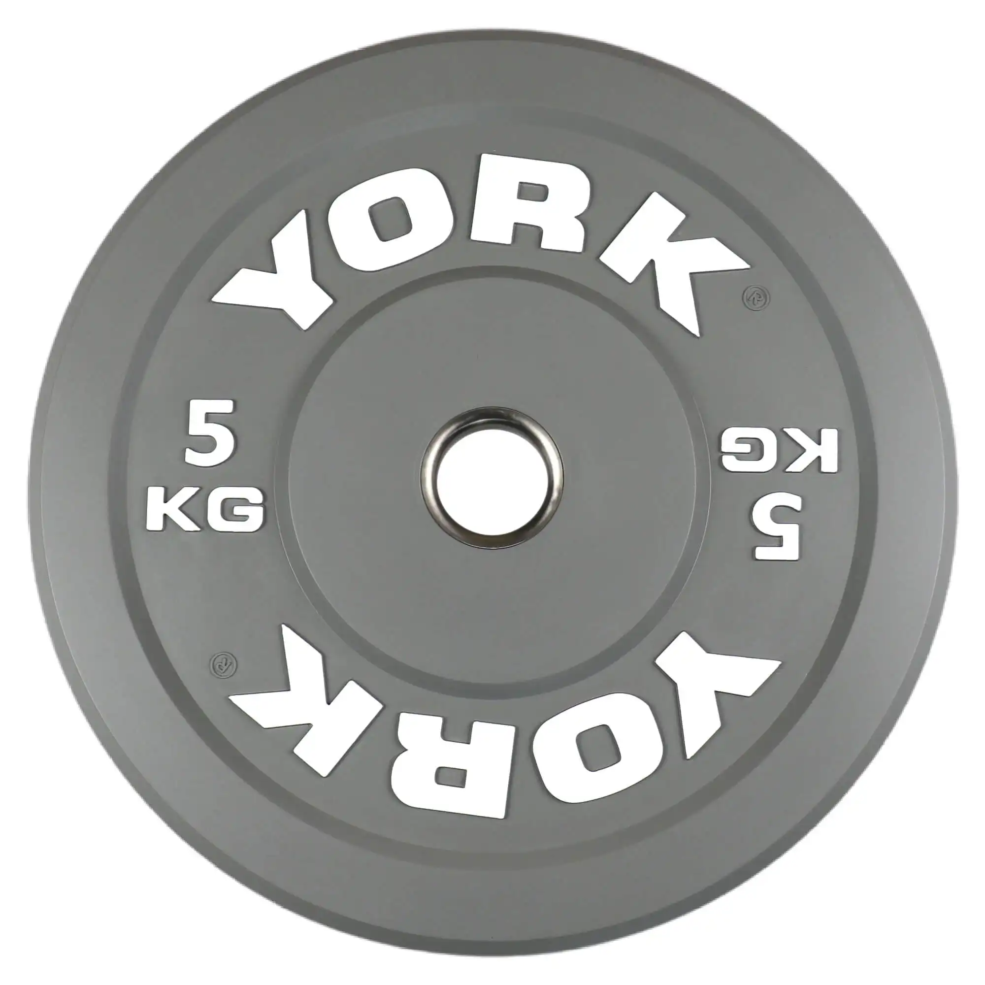 York Fitness 5KG Grey Rubber bumper plate
