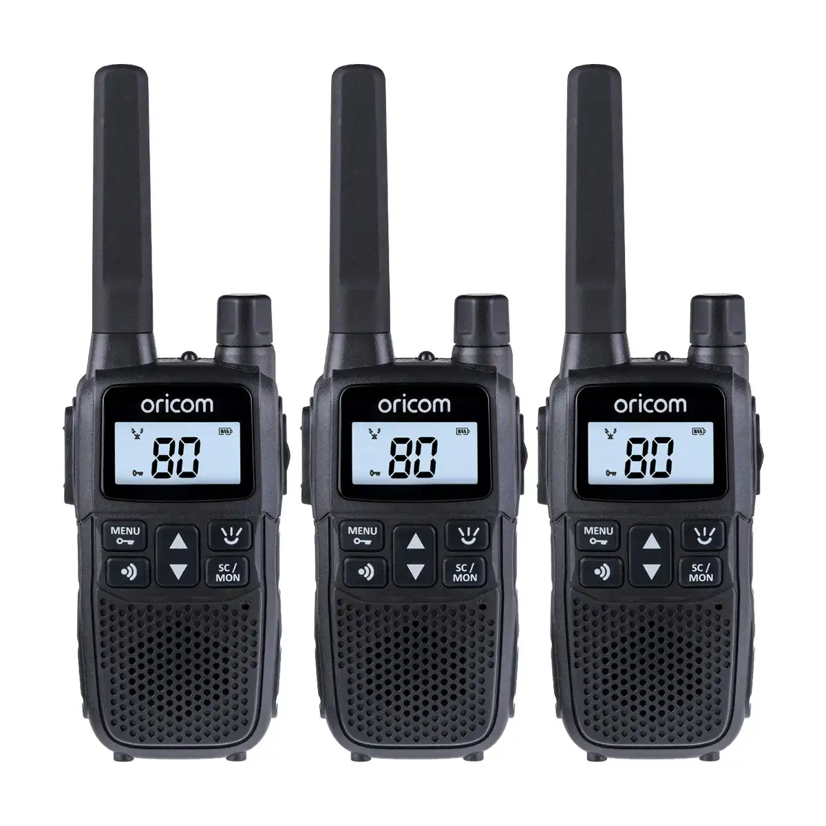 Oricom UHF2200 2 Watt Handheld UHF CB Radio Triple Pack