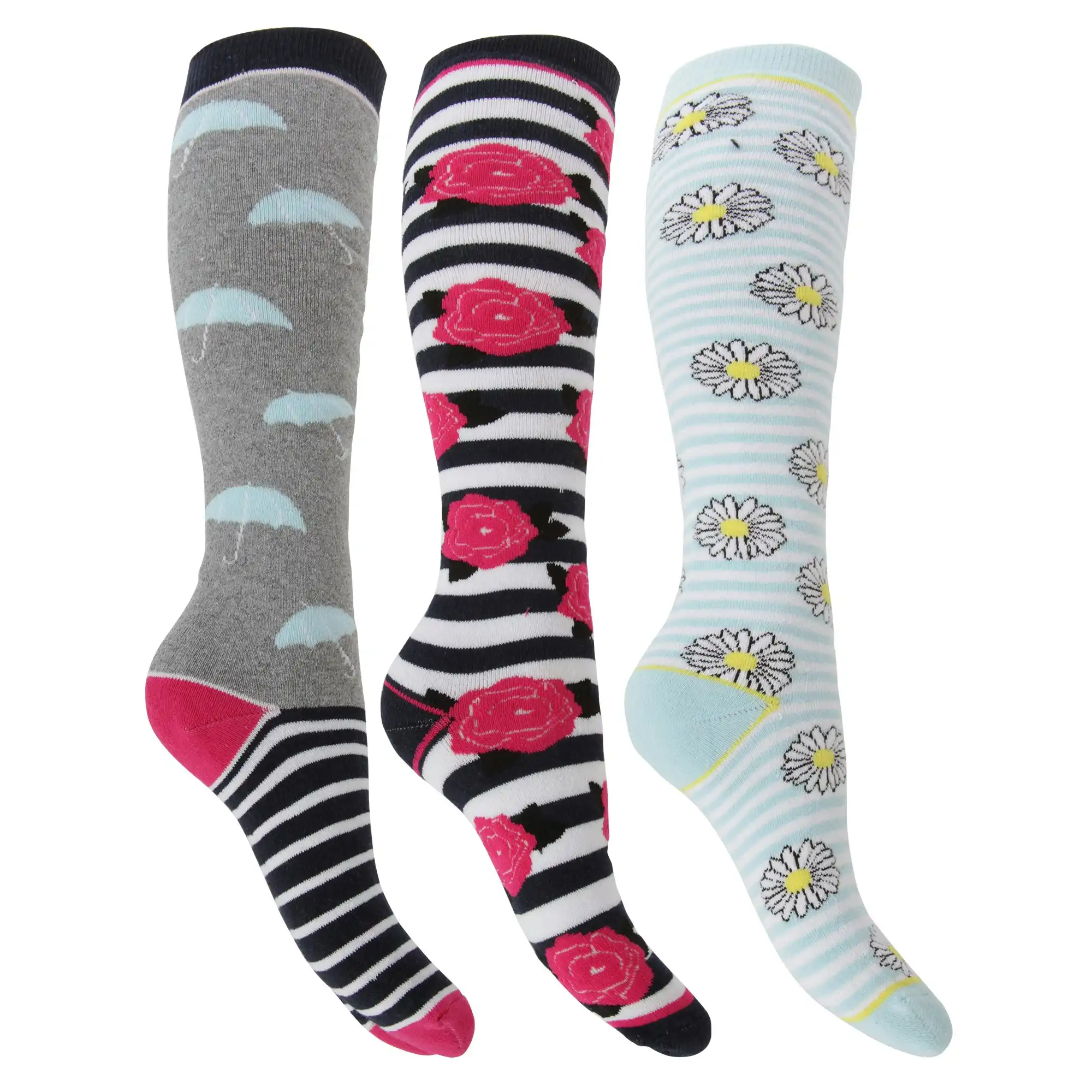 Womens/Ladies Hyperwarm Long Welly Socks (3 Pairs)