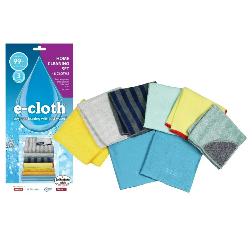 E Cloth Home Cleaning Pack Set 8 Cloths