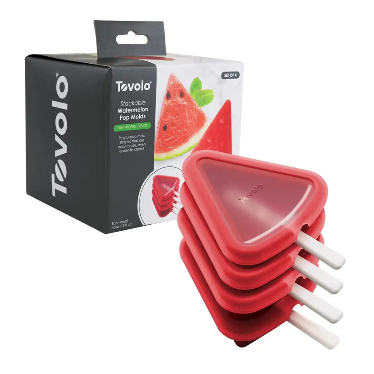 Tovolo Stackable Ice Pop Moulds Set 4   Watermelon