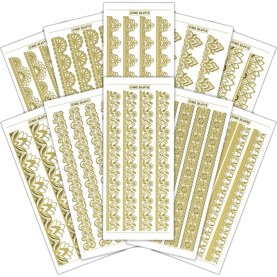Fancy Borders Stickers 10 pieces- Paper Crafts
