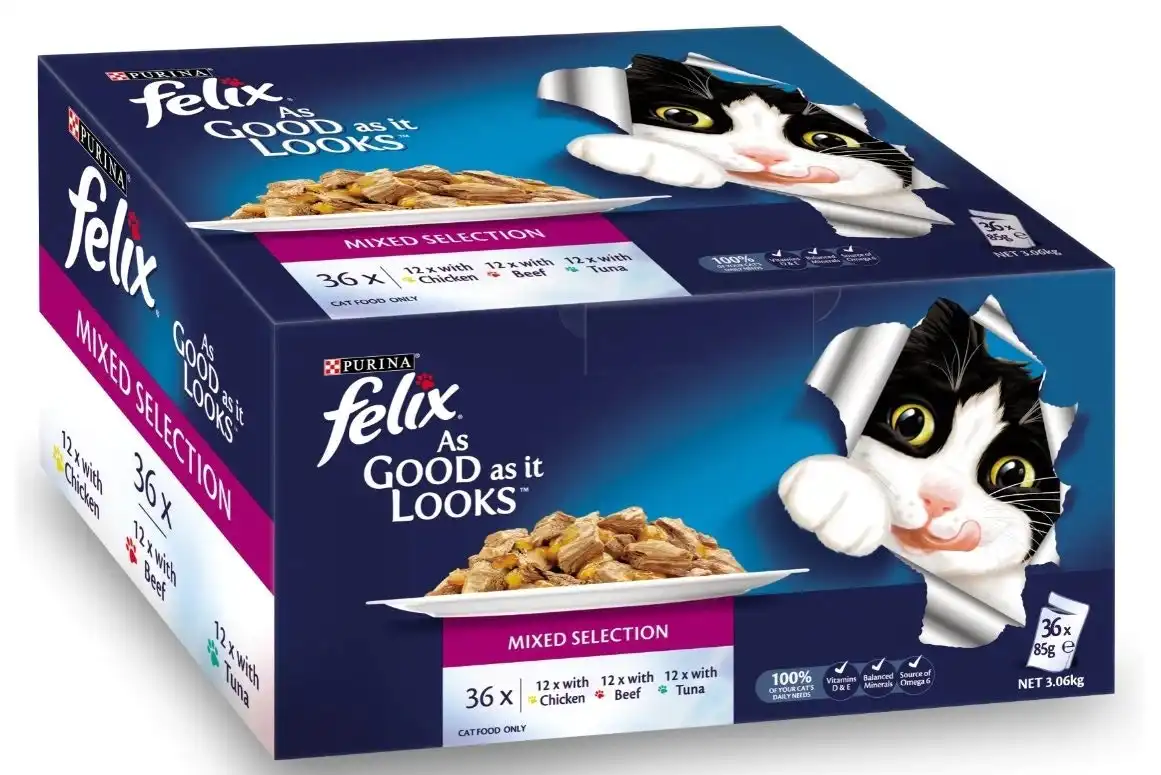 Felix As Good As It Looks Mixed Selection Wet Cat Food 36x85G