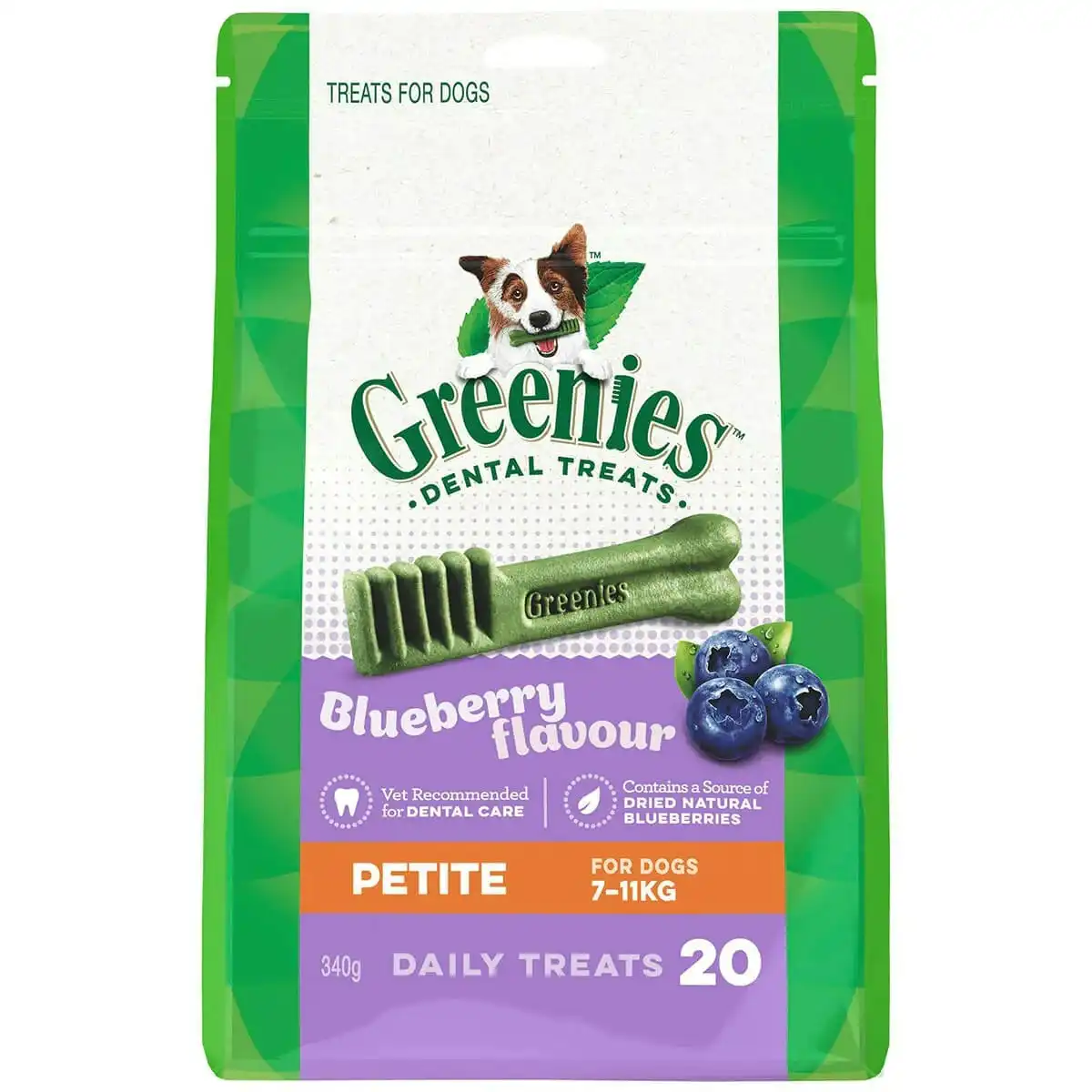 GREENIES Canine Dental Dog Treats Blueberry Petite