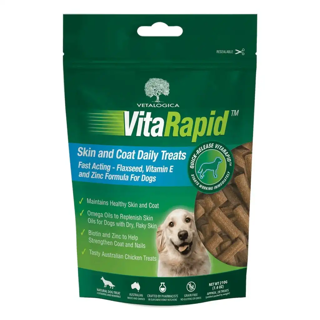 Vetalogica VitaRapid Grain Free Skin And Coat Daily Treats For Dogs