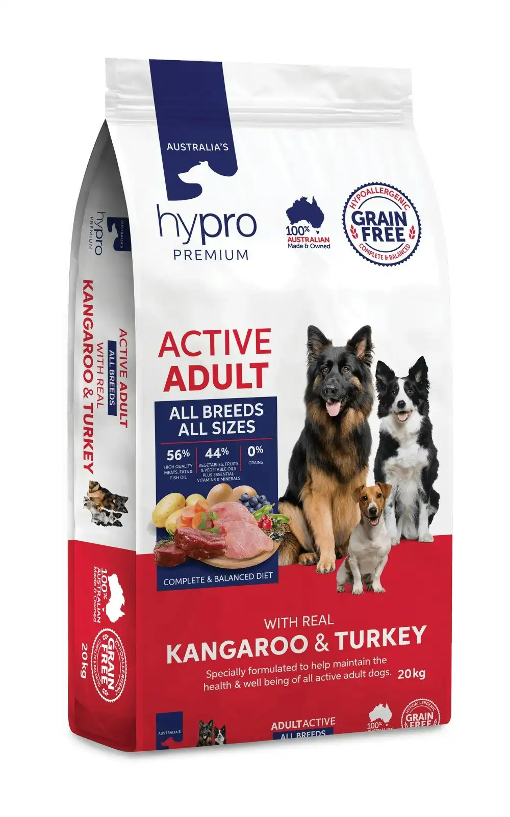 Hypro Premium Working Dog Grain Free Kangaroo & Turkey Dry Food 20kg